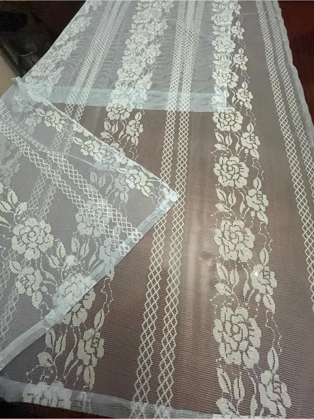 Light Blue Sheer Mesh Fabric Panel/ Curtain (2)